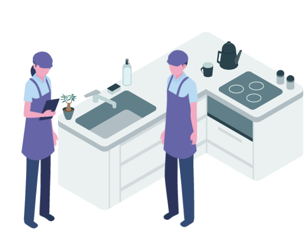 食堂の利用イメージのイラスト