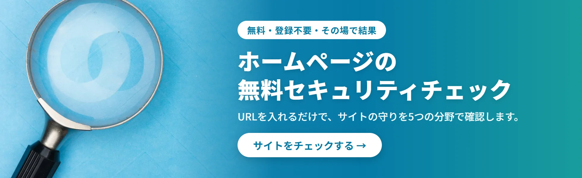 ホームページの無料セキュリティチェック。URLを入れるだけで、サイトの守りを5つの分野で確認します。無料・登録不要 - AliveCast