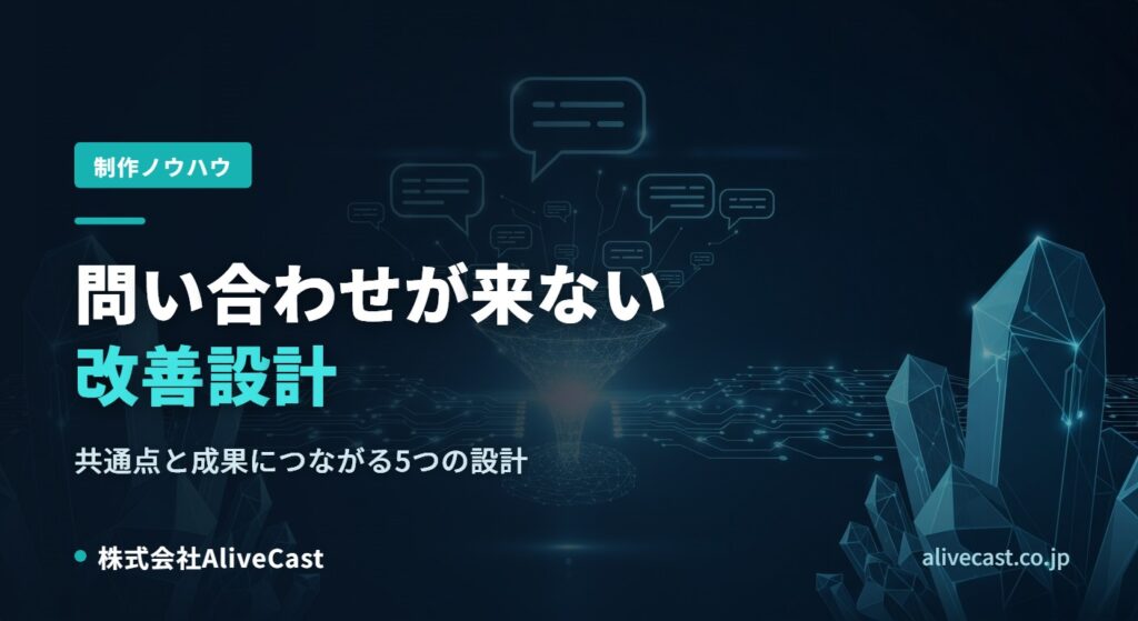 問い合わせが来ないホームページの共通点と5つの改善設計