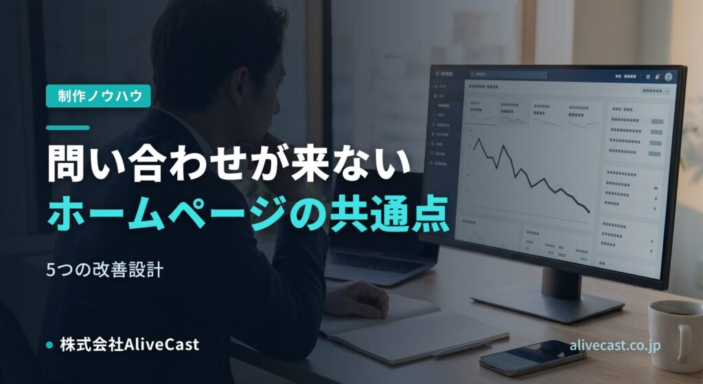 問い合わせが来ないホームページの共通点と5つの改善設計