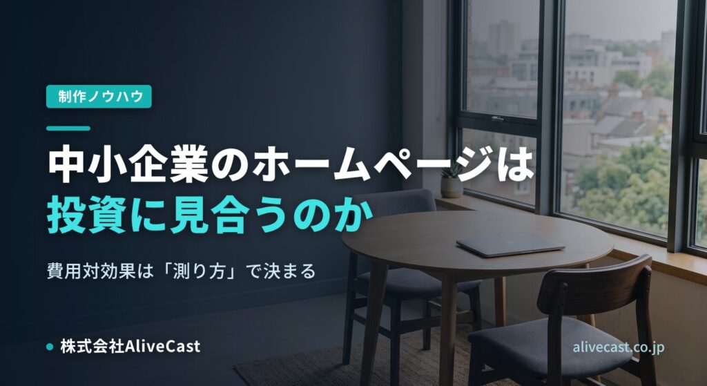 中小企業ホームページの費用対効果｜投資は回収できるか｜福岡AliveCast