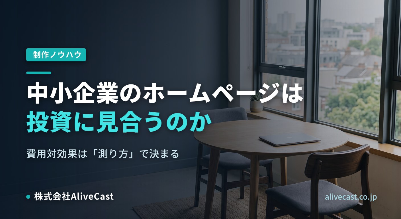 中小企業ホームページの費用対効果｜投資は回収できるか｜福岡AliveCast