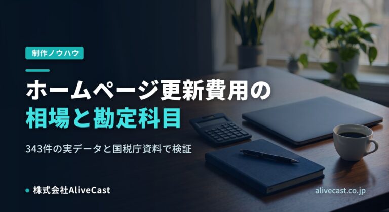 ホームページ更新費用の相場と勘定科目｜福岡の制作会社が実データで解説
