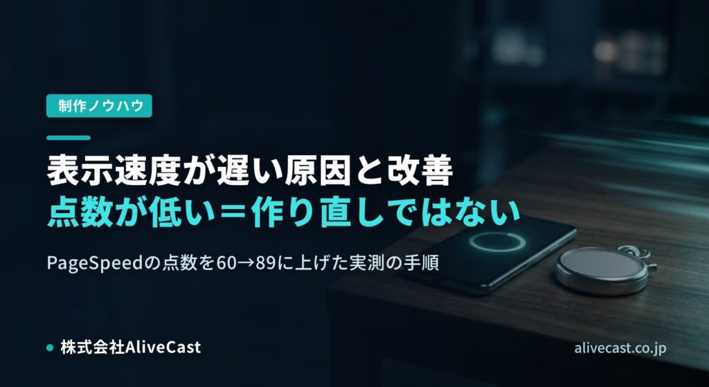 ホームページの表示速度が遅い原因と改善｜福岡の制作会社が解説